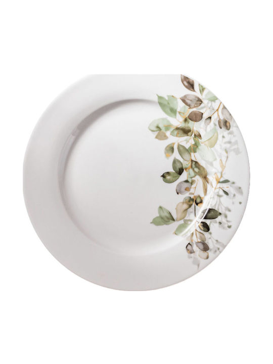 Ankor Shallow Porcelain Serving Plate Green 26.5cm