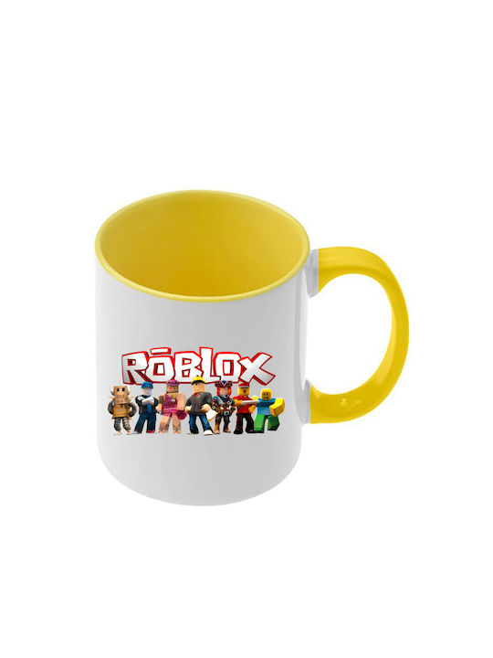 Roblox Tasse Gelbe Griff Innenseite