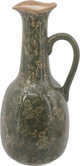 Artekko Decorative Vase Ceramic Aging Green H18xH36cm