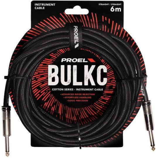 Proel Cable 6.3mm male - 6.3mm male 6m H40PR15758