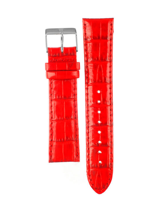 Tommy Hilfiger 679301240 Δερμάτινο Λουράκι Κόκκινο 20mm