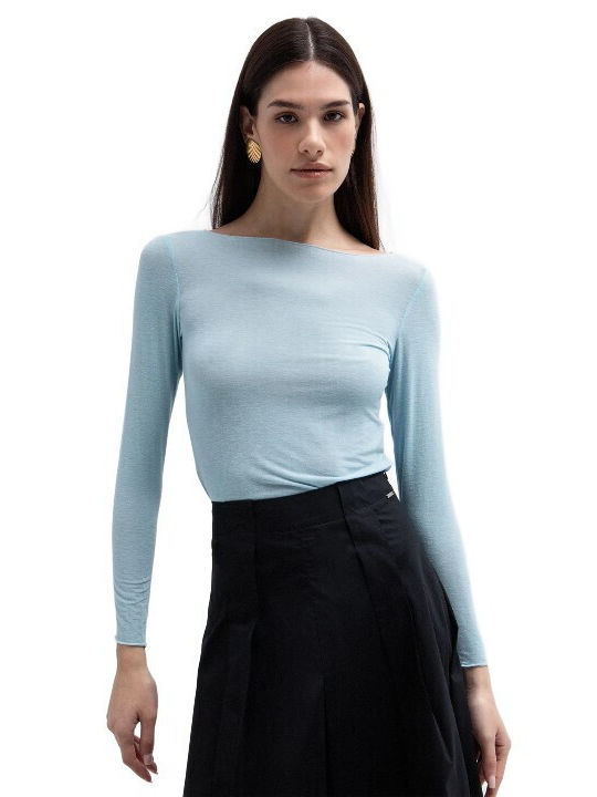 Toi&Moi Women's Long Sleeve Blouse with Smile N...