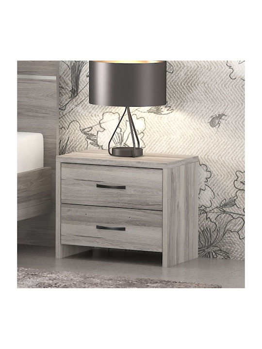Bedside Table No4 Wooden Gray 50x35x44cm