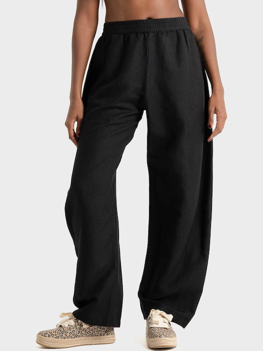 Boss Women's Linen Trousers Black