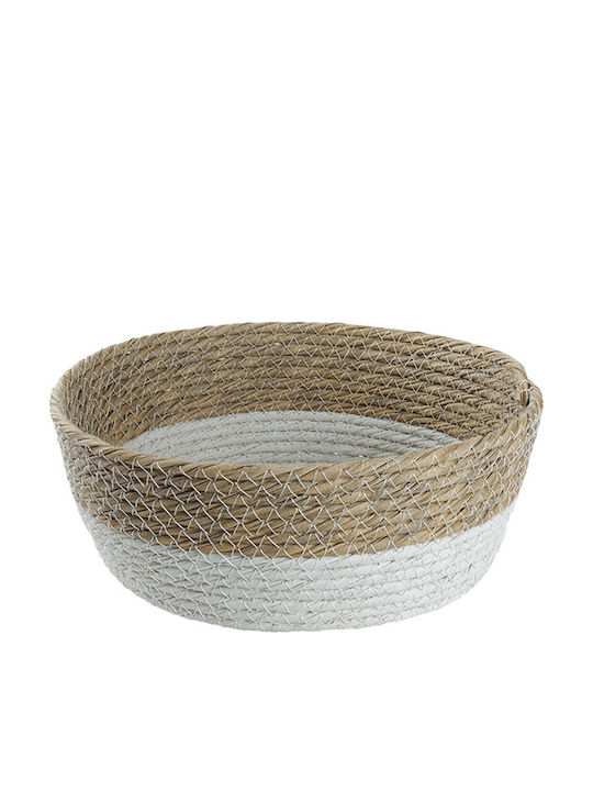 Espiel Διακοσμητικό Καλάθι Rattan Λευκό 28x6x6εκ.