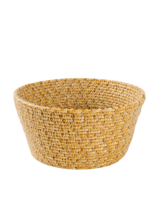 Espiel Decorative Basket Rattan Beige 18x8.5x8.5cm