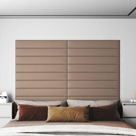 vidaXL Fabric Bed Headboard Brown 90cm
