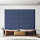 vidaXL Fabric Blue Bed Headboard 90cm