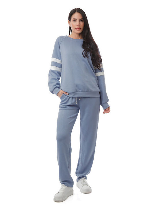 Hellblaues Set Damenhose Bluse