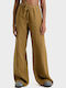 Damen Leinenhose Olive