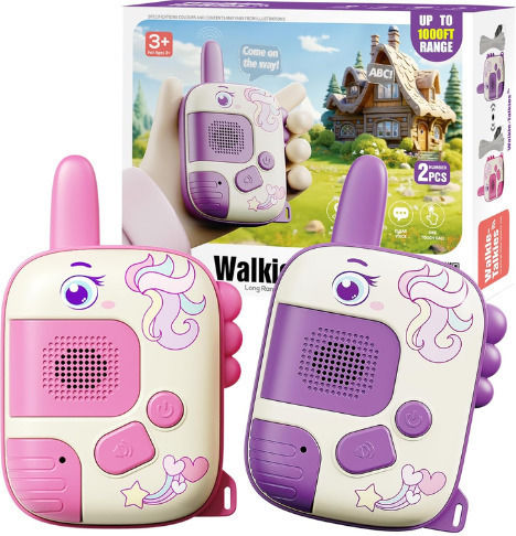 Unicorn Kids Walkie Talkies for Ages 3+ 2 Pieces