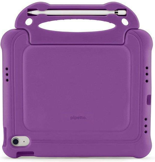 Pipetto Durable Back Cover For Kids Purple Apple Ipad 10.9 (2022) Ipad 11 (2025) Ipad Air 11