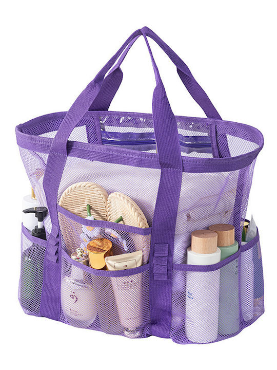 Dream House Fabric Beach Bag Purple