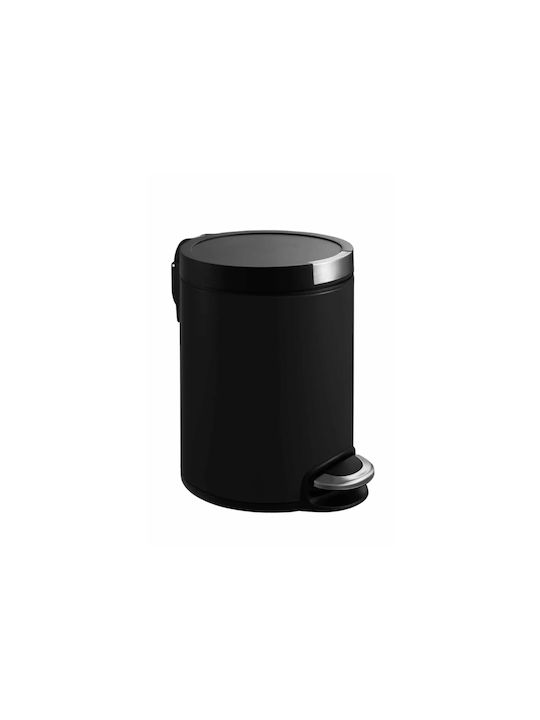 Eko Coș Artistic De Gunoi Din Oțel Inoxidabil Cu Pedală Negru 5lt