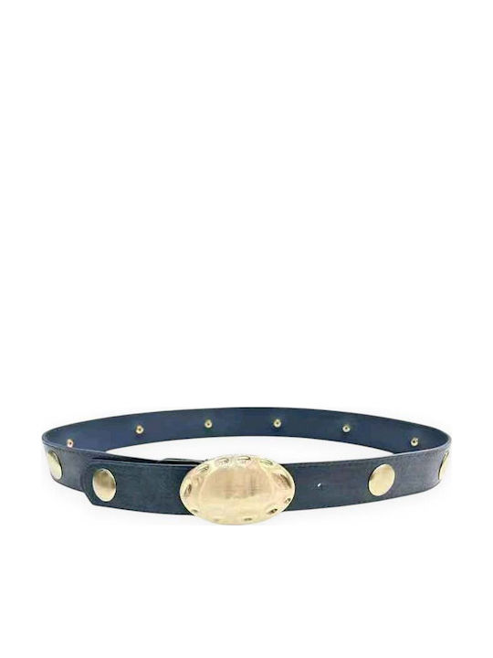 Leather Women's Belt Blue