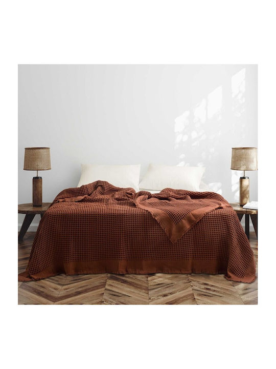 Majoli Bahar Cuvertură Pat Dublu Bumbac Cinnamon 240x260cm
