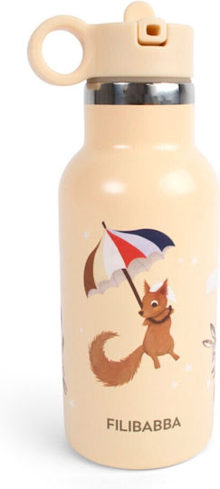 Filibabba Kids Water Bottle Thermos Stainless Steel with Screw-on Cap Non Spill