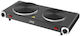 Star Countertop Ceramic Double Black Burner