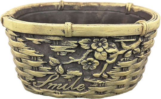 Ceramic Woven Basket Flowers 15x9x8cm Bunny's 6 Pieces