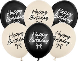 Μπαλόνια Latex 30εκ “happy Birthday” Άσπρα & Μαύρα Φιογκάκια 30 Cm Συσκ 6 Τμχ Μπαλόνια Latex 30εκ “happy Birthday” Άσπρα & Μαύρα Φιογκάκια 30 Cm Συσκ 6 Τμχ
