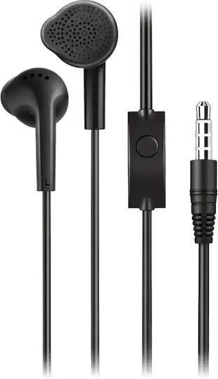 Mlk+ R-820 Енсърмени In Ear Слушалки Микрофон Джак 3.5мм Усилено Кабел Черни