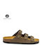 Nobuck Leather Women's Anatomic Sandals Khaki