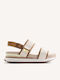 Damen Flache Sandalen Beige