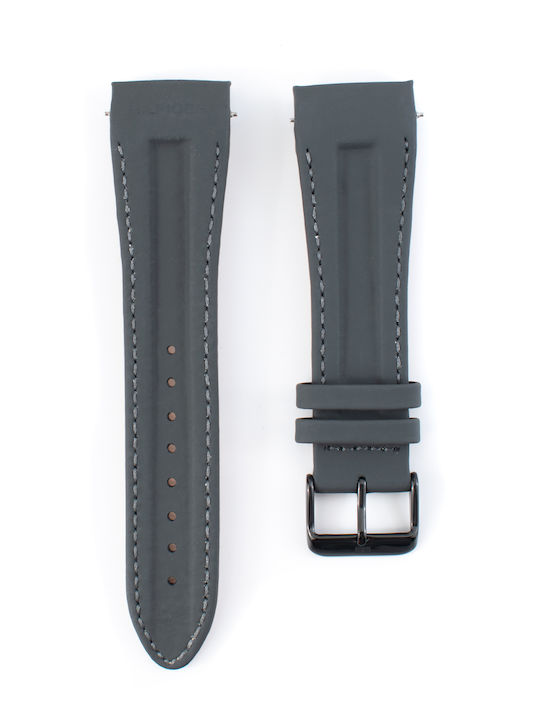 Tommy Hilfiger Leather Strap Gray 25mm