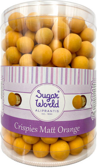 Sugarworld Crispy Κουφέτα σε Σχήμα Στρογγυλό με Γεύση Πορτοκάλι Πορτοκαλί