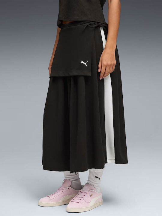 PUMA Πλισέ Φούστα Μαύρο