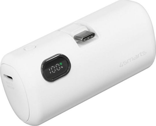4Smarts Power Bank 5000mAh 22.5W with USB-C Power Delivery Port White
