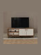 SteweHome Καρυδί TV-Ständer Mit Schrank & Regale 140x40x35cm