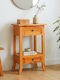 Console Table Made of Solid Wood Natural L50.5xW30xH75.5cm