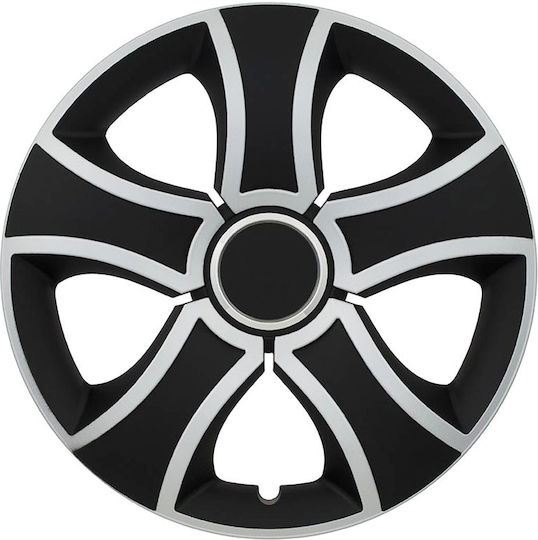 Jestic Car Hubcaps Bis Ring Mix 15 Inches Compatible BMW Carbon 4 Pieces