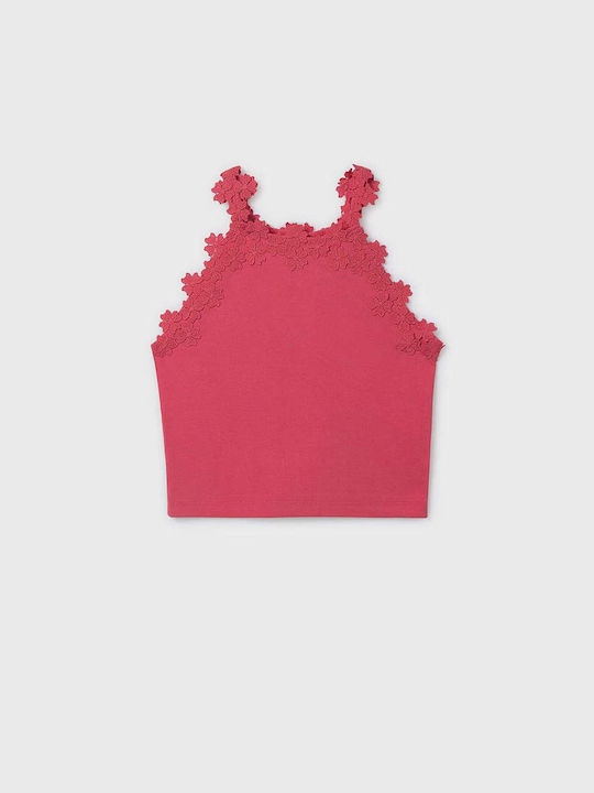 Mayoral Kids Crop Top Sleeveless Coral