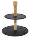 Royal Albert Wooden Tiered Appetizer Stand 2 Tiers Gray Ø25cm