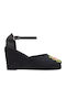 Platforme Dama Tip Espadrile Negre