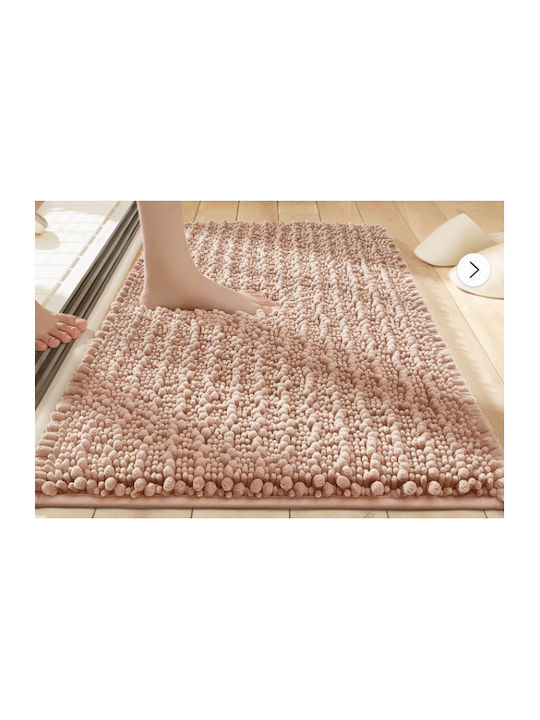 Dream House Non-Slip Bath Mat Microfiber 1802-3 Pink 50x80cm
