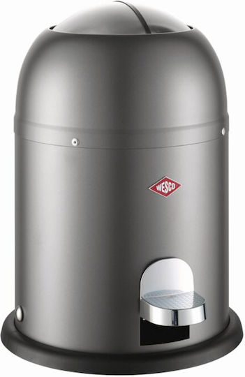 Wesco Wesco Mini Master Mülleimer Kunststoff mit Pedal Grau 6lt