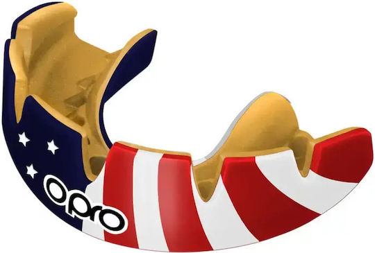 Mouthguard Opro Instant Custom Countries USA Mouthguard White Red Blue