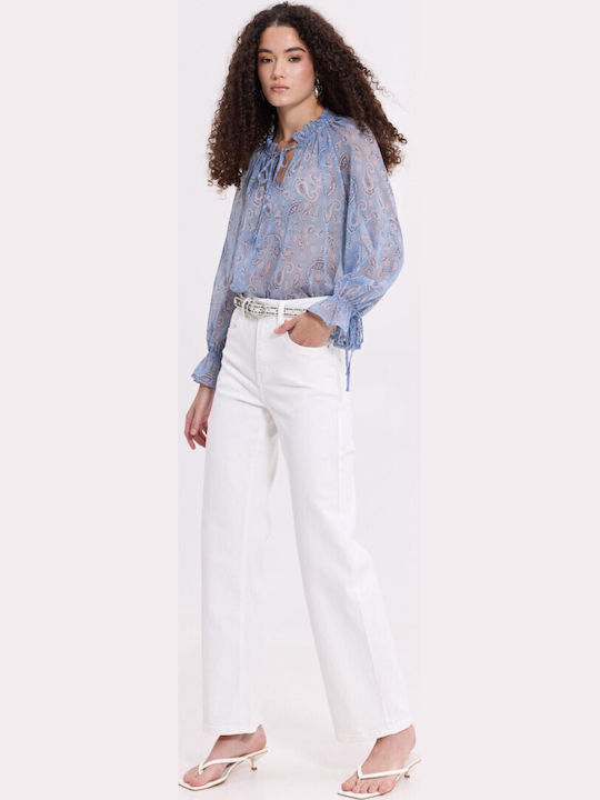 Damen Jeans Hosen in Gerade Bein Stil Weiß