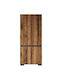 Floransa Δίφυλλη Ντουλάπα Walnut-anthracite 90x52x210cm
