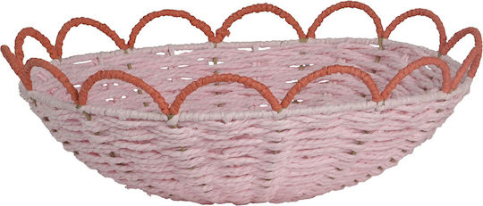 Kaemingk Декоративна Металик Кошница Розова 38x10см