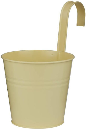 Butlers Hanging Metal Plant Pot Yellow 16x16cm