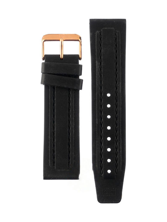 Tommy Hilfiger 679301156 Καουτσούκ Λουράκι Μαύρο 24mm