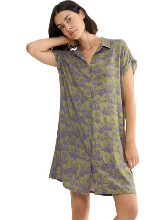 Triumph Summer Women's Nightgown Green Boyfriend