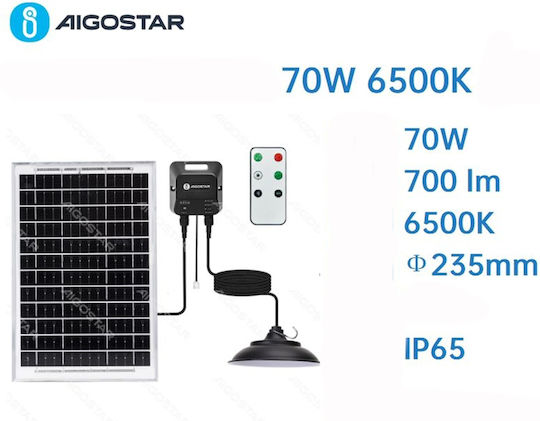 Aigostar Led Κρεμαστό Ηλιακό Φωτιστικό με Τηλεχειριστήριο 23.5x23.5εκ.