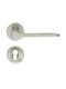 Ilavio Middle Door Lever with Rosette Pair Nickel Matte
