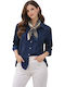 Blue Shirt Decorative Paisley Scarf Code nof26