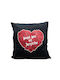 Sofa Cushion Black 30x30cm